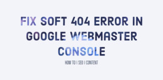 Fix Soft 404 Error in Google Webmaster Console