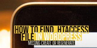 How to find .htaccess file in Wordpress